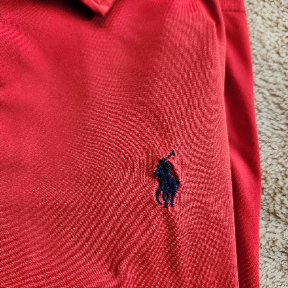 Polo by Ralph Lauren Men's Red Polo Shirt Dri-fit Shirt Size L/G